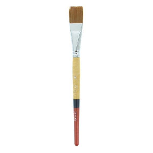 Princeton Snap Gold Taklon Short Handled Stroke Brush 3/4 inch - merriartist.com