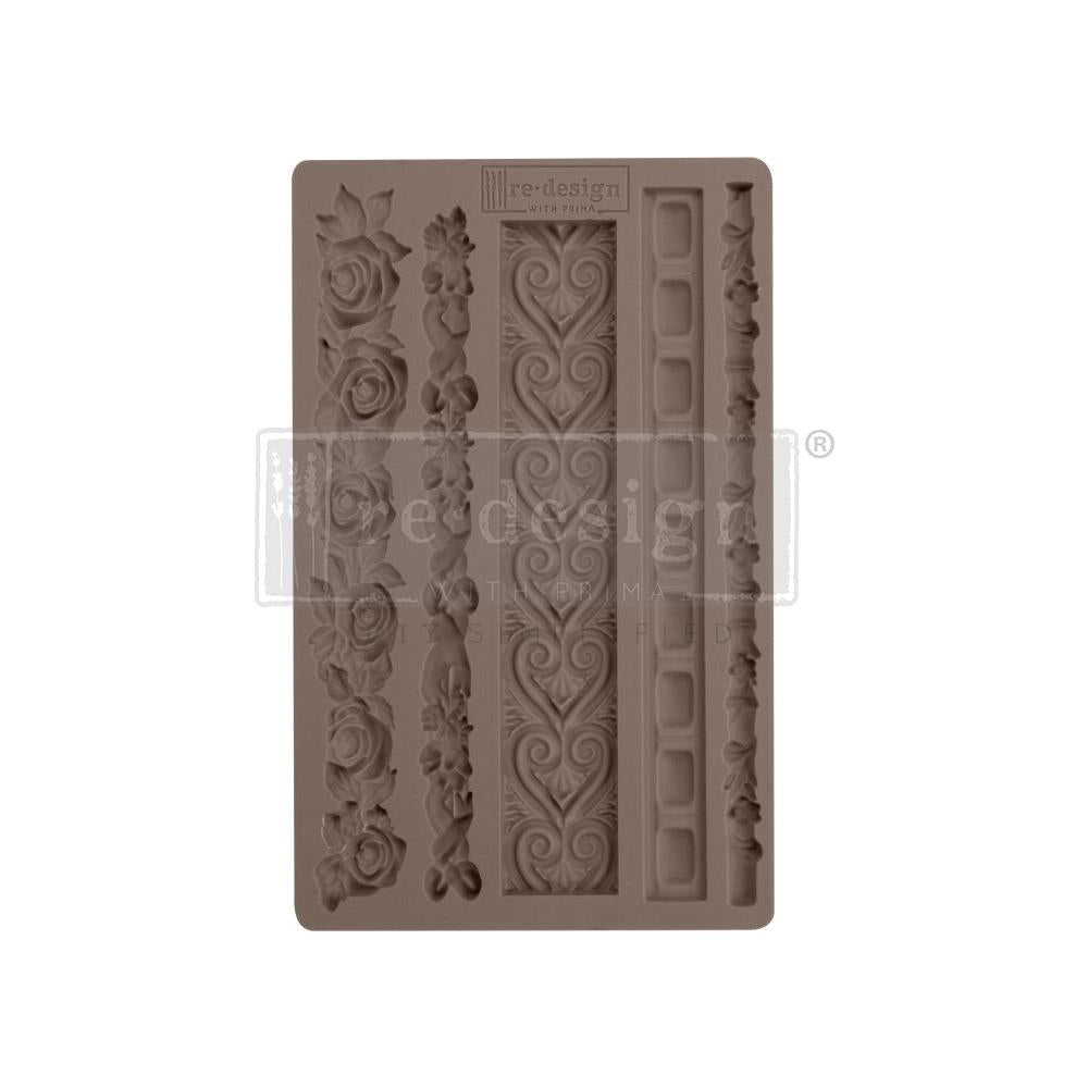 Re-Design Silicone Mold 5 inch X 8 inch X .32 inch - Elegant Borders - merriartist.com