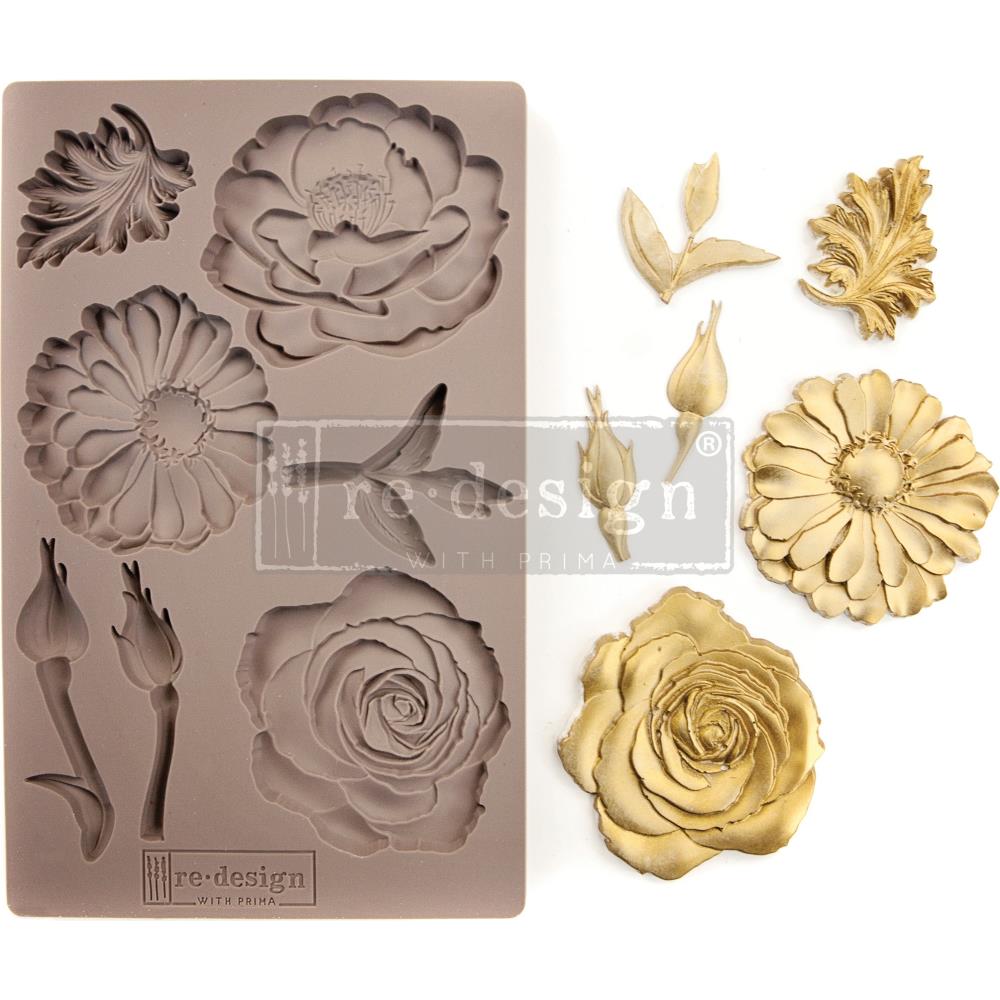 Re-Design Silicone Mold 5 inch X 8 inch X .32 inch - In The Garden - merriartist.com