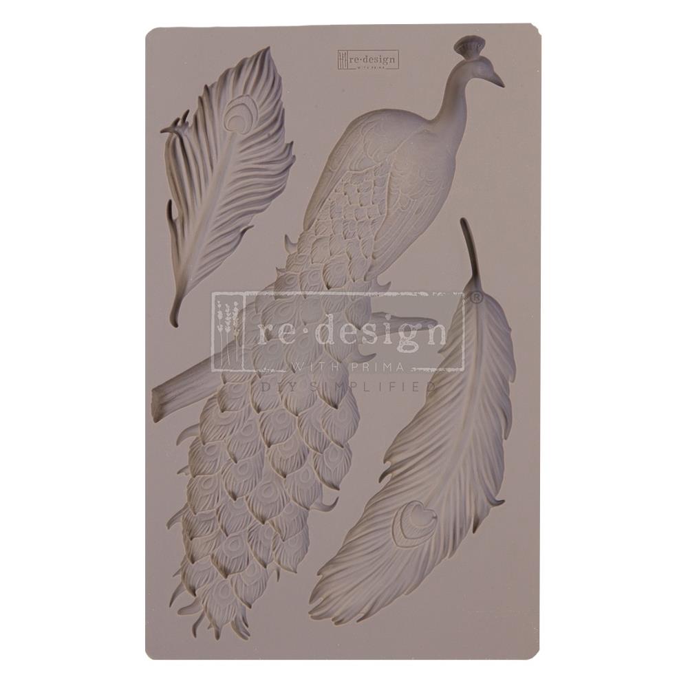 Re-Design Silicone Mold 5 inch X 8 inch X .32 inch - Regal Peacock - merriartist.com
