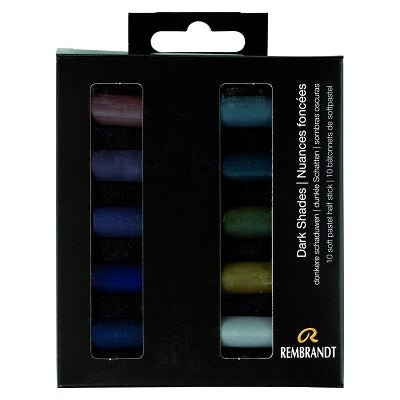 Rembrandt Pastel Half-Stick Set of 10 - Dark Shades Set - merriartist.com