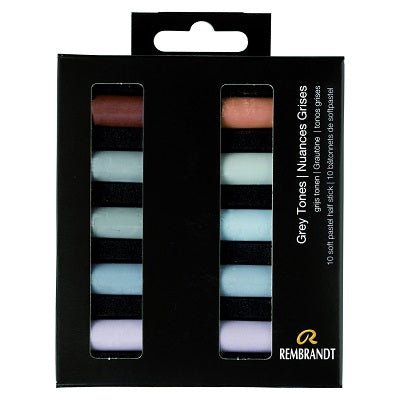 Rembrandt Pastel Half-Stick Set of 10 - Gray Tones Set - merriartist.com