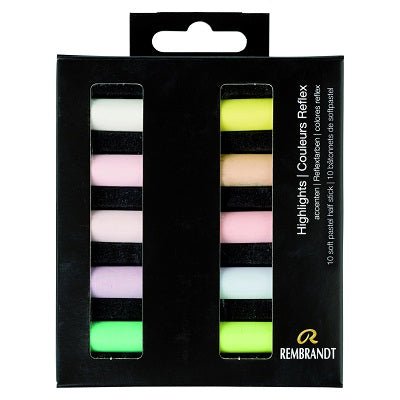 Rembrandt Pastel Half-Stick Set of 10 - Highlights Set - merriartist.com