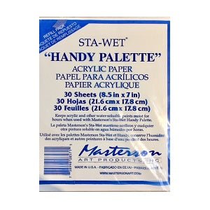 Masterson Sta-Wet Painter's Pal Palette Acrylic Paper Refill 30 Sheets