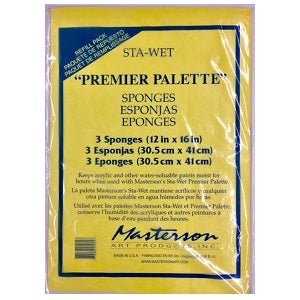 Replacement Sponge for Masterson #105 Sta-Wet Premier Palette (12x16 inch) 3 Pack - merriartist.com
