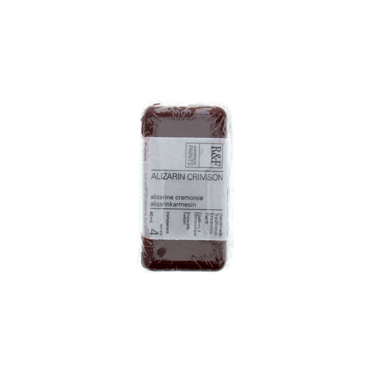 R&F Encaustic Cake - Alizarin Crimson 40ml - merriartist.com