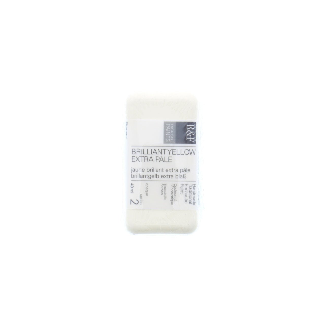 R&F Encaustic Cake - Brilliant Yellow Extra Pale 40ml - merriartist.com