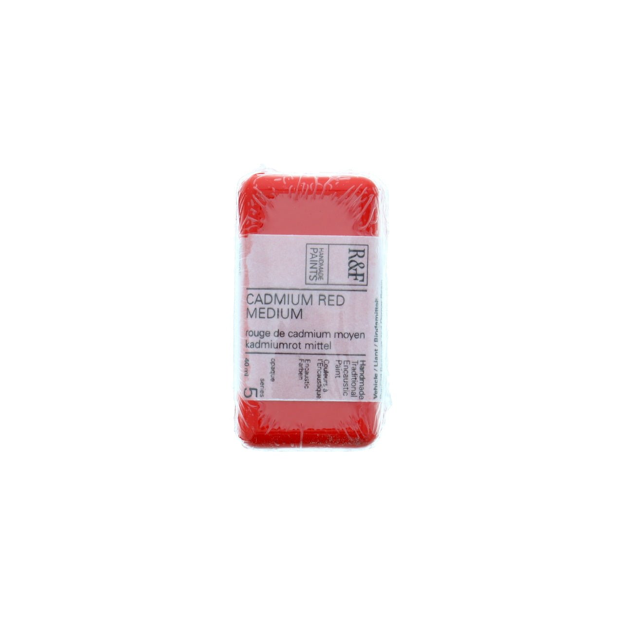 R&F Encaustic Cake - Cadmium Red Medium 40ml - merriartist.com