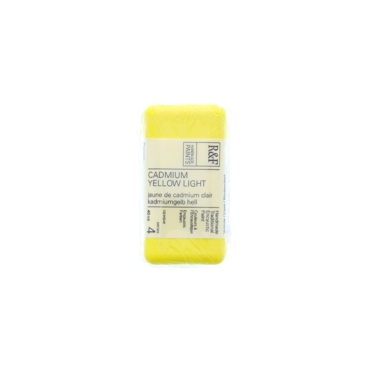 R&F Encaustic Cake - Cadmium Yellow Light 40ml - merriartist.com