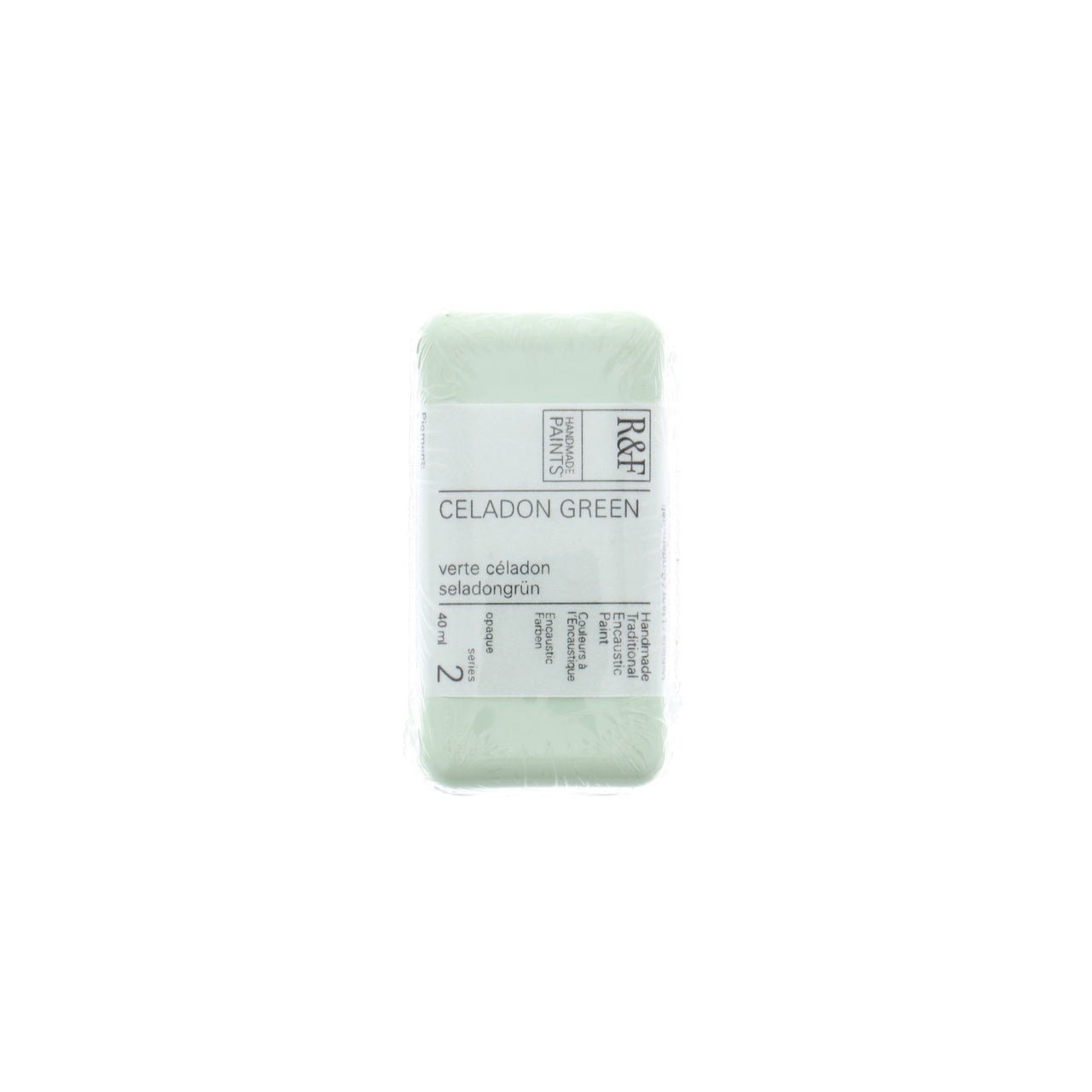 R&F Encaustic Cake - Celedon Green 40ml - merriartist.com