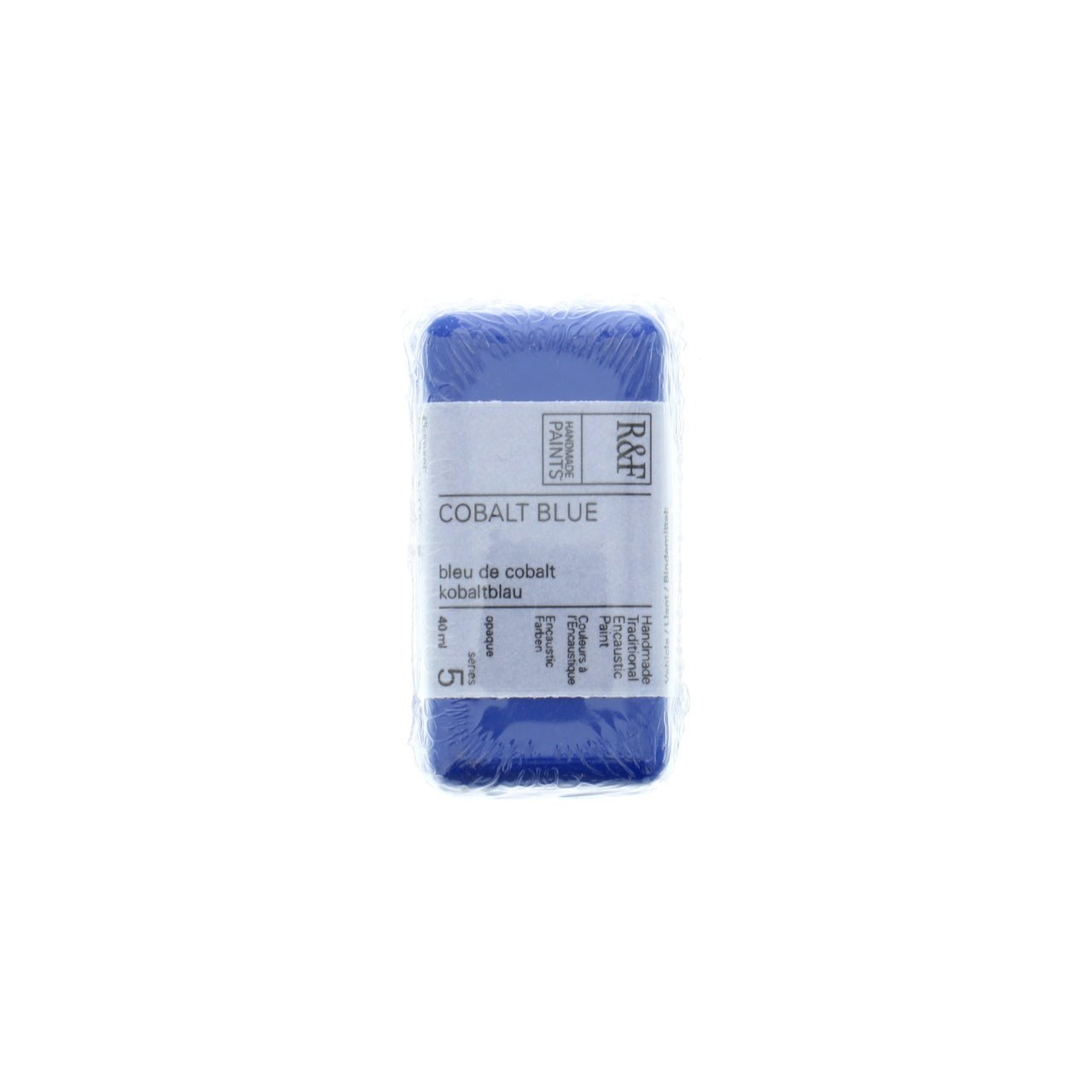 R&F Encaustic Cake - Cobalt Blue 40ml - merriartist.com