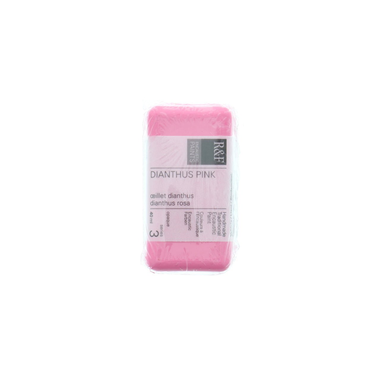 R&F Encaustic Cake - Dianthus Pink 40ml - merriartist.com