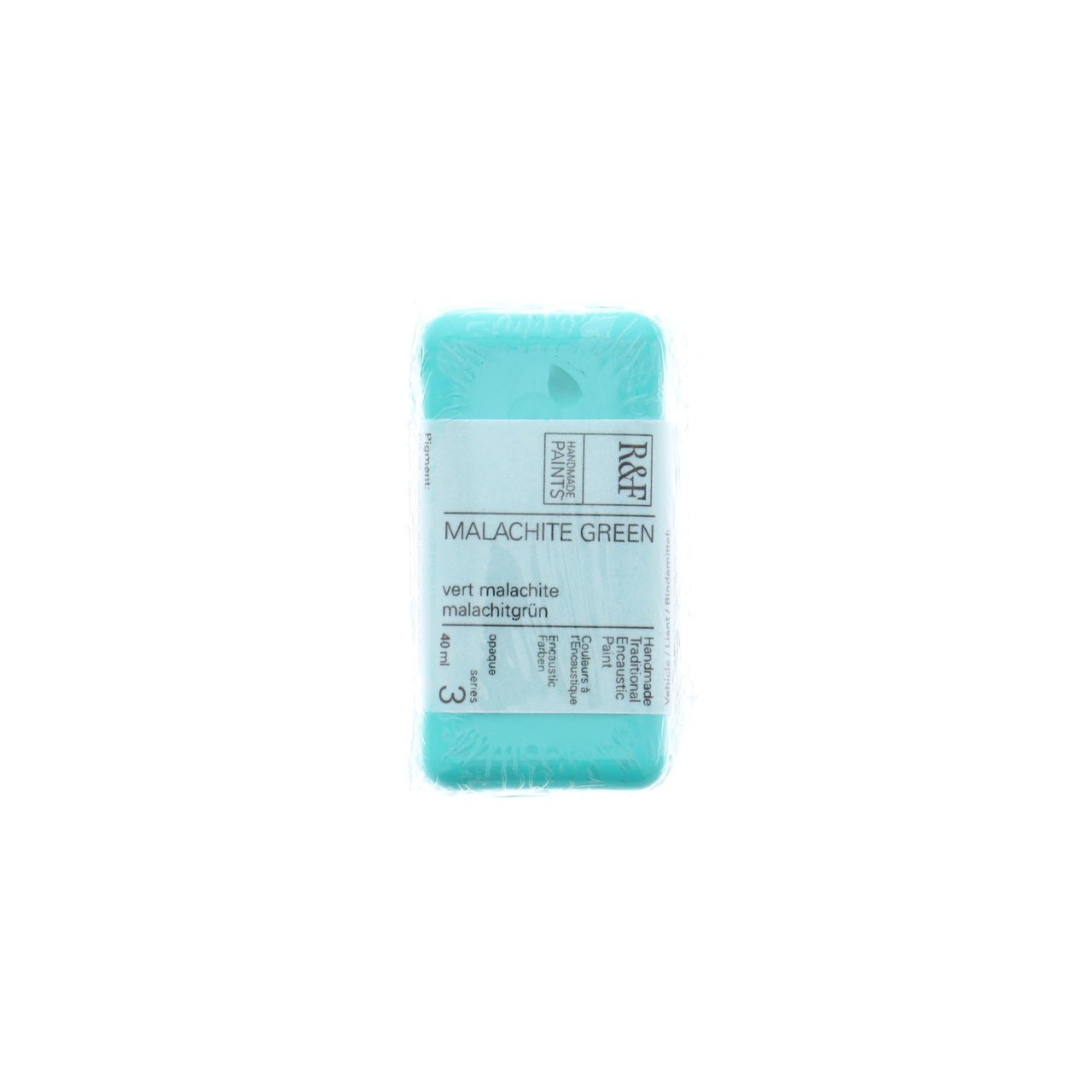 R&F Encaustic Cake - Malachite Green 40ml - merriartist.com