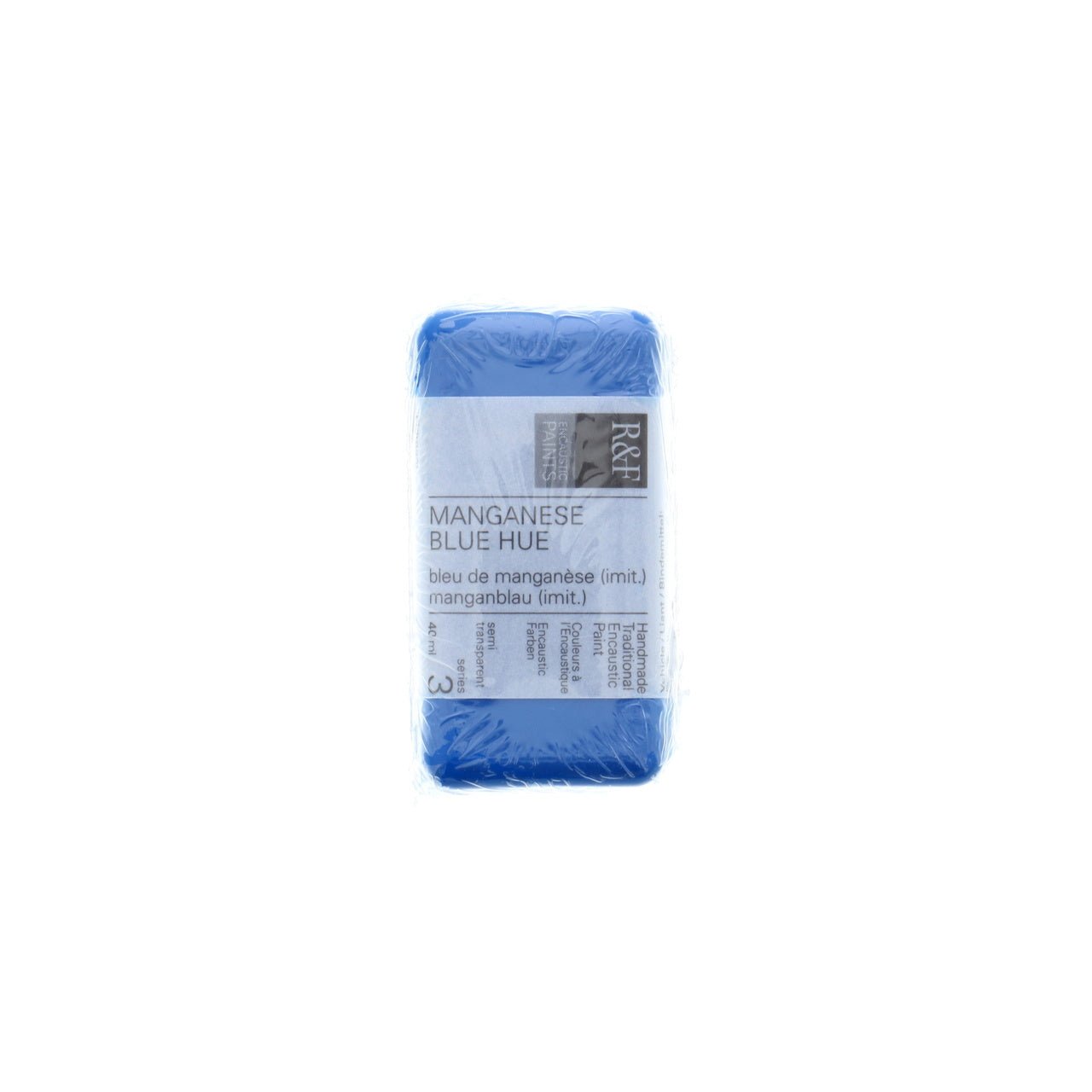 R&F Encaustic Cake - Manganese Blue Hue 40ml - merriartist.com