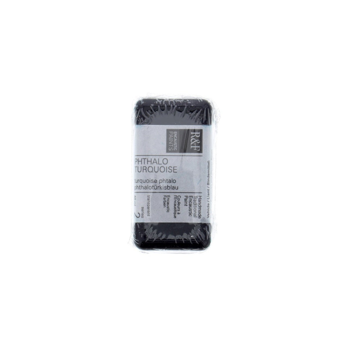 R&F Encaustic Cake - Phthalo Turquoise 40ml - merriartist.com