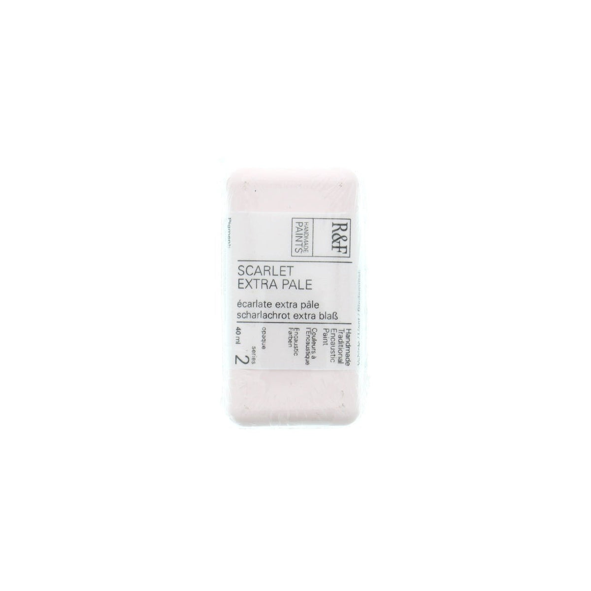 R&F Encaustic Cake - Scarlet Extra Pale 40ml - merriartist.com