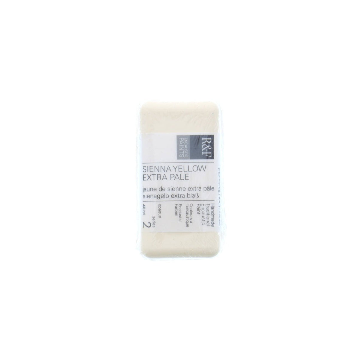 R&F Encaustic Cake - Sienna Yellow Extra Pale 40ml - merriartist.com