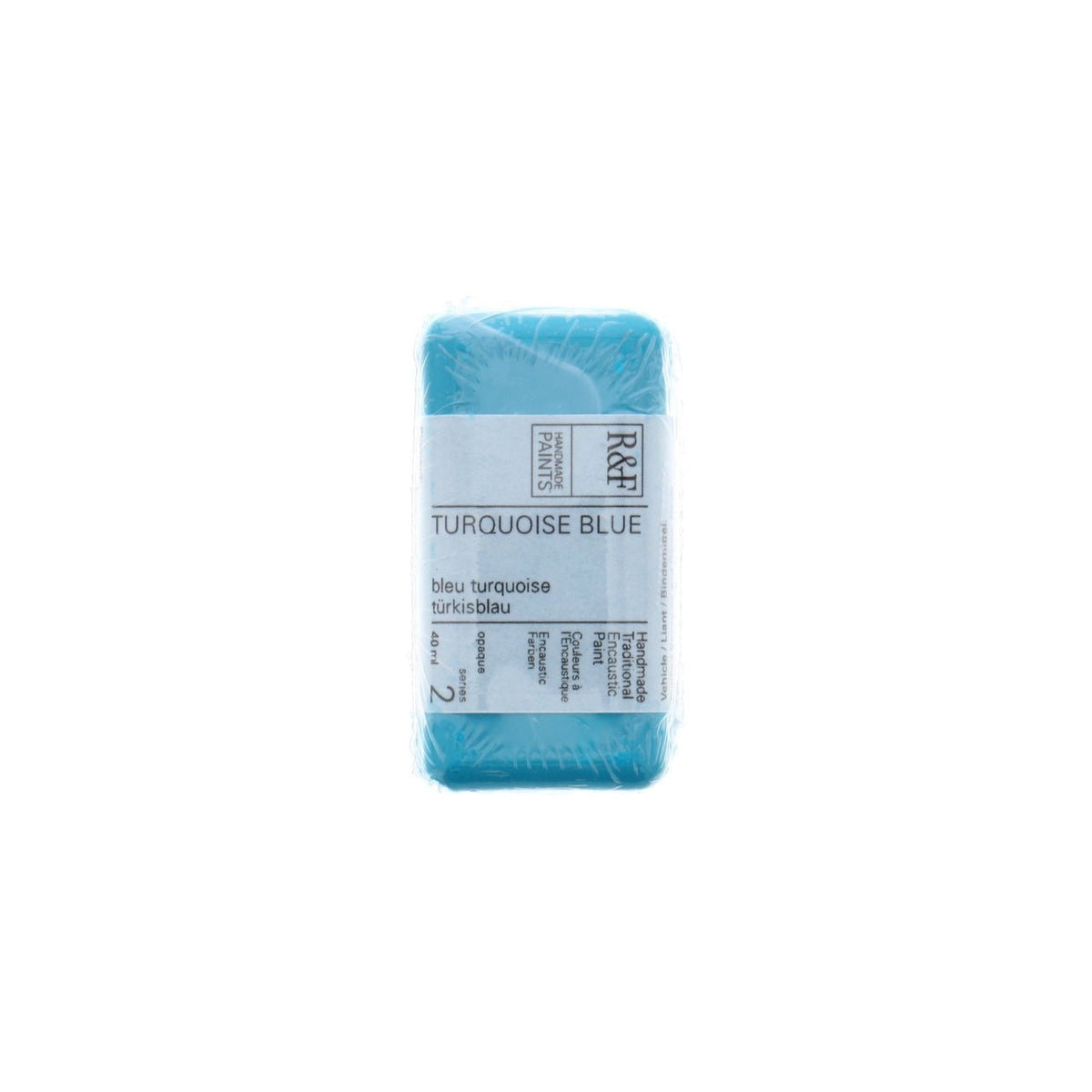 R&F Encaustic Cake - Turquoise Blue 40ml - merriartist.com