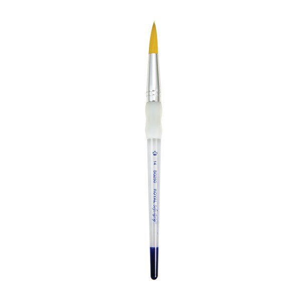 Royal Brush Soft-Grip Golden Taklon Brush, Round, 14 - The Merri Artist - merriartist.com