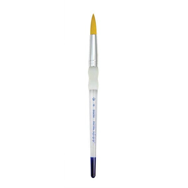 Royal Brush Soft-Grip Golden Taklon Brush, Round, 16 - The Merri Artist - merriartist.com