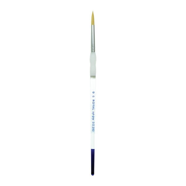 Royal Brush Soft-Grip Golden Taklon Brush, Round, 5 - The Merri Artist - merriartist.com