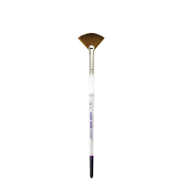 Royal Brush Soft-Grip Synthetic Sable Brush, Fan, 6 - The Merri Artist - merriartist.com