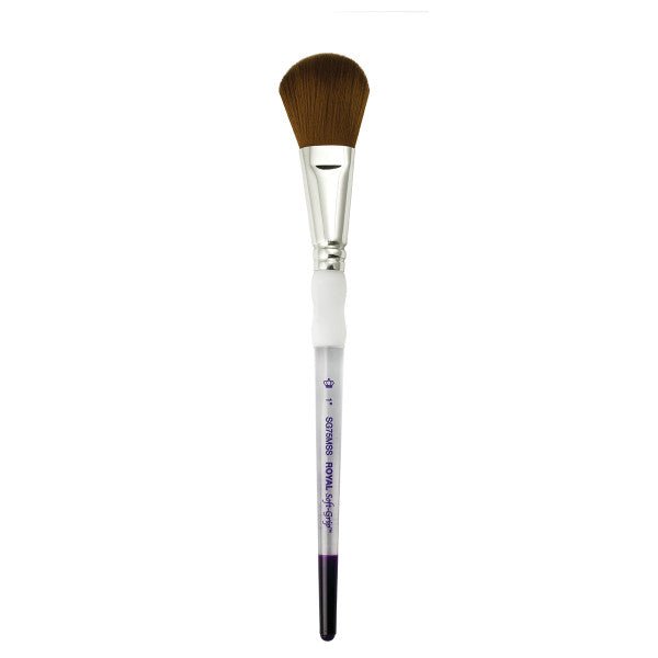 Royal Brush Soft-Grip Synthetic Sable Brush, Oval Mop, 1" - The Merri Artist - merriartist.com