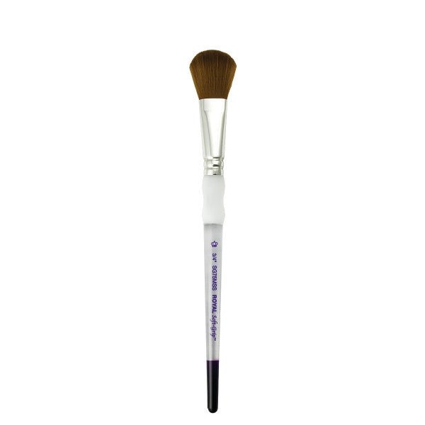 Royal Brush Soft-Grip Synthetic Sable Brush, Oval Mop, 3/4" - The Merri Artist - merriartist.com