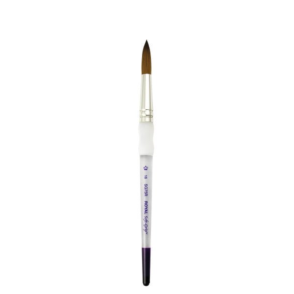 Royal Brush Soft-Grip Synthetic Sable Brush, Round, 16 - merriartist.com