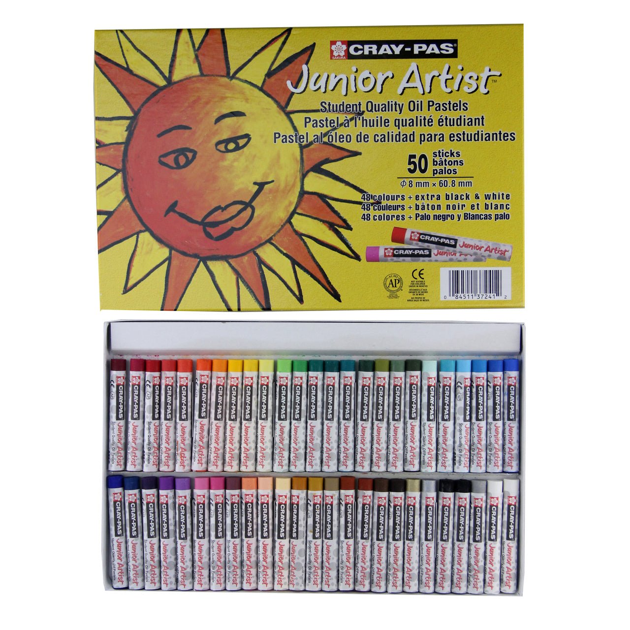 Sakura Cray-Pas Junior Artist Oil Pastel Set, 50 Colors - merriartist.com