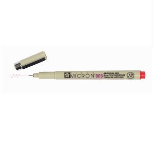 Sakura Pigma Micron Pen 005 (.20mm) Red - merriartist.com