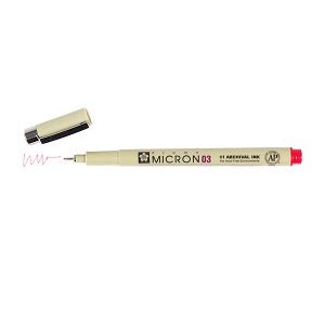 Sakura Pigma Micron Pen 03 (.35mm) Red - merriartist.com