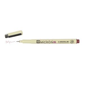 Sakura Pigma Micron Pen 05 (.45mm) Burgundy - merriartist.com