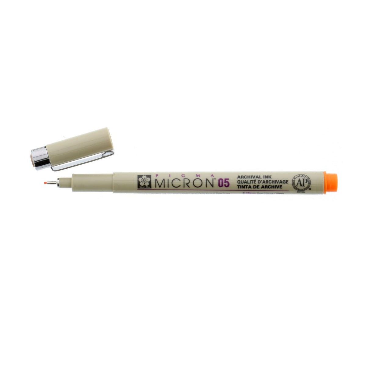 Sakura Pigma Micron Pen 05 (.45mm) Orange - merriartist.com