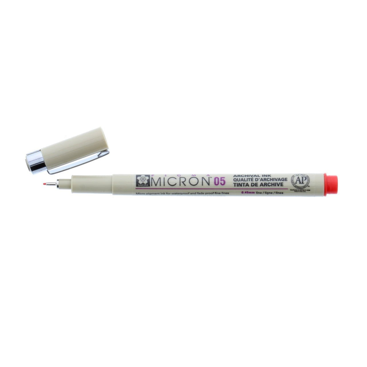 Sakura Pigma Micron Pen 05 (.45mm) Red - merriartist.com