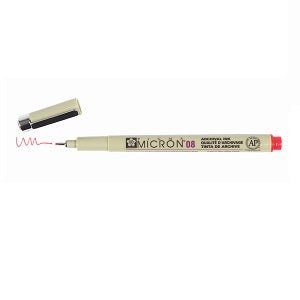 Sakura Pigma Micron Pen 08 (.50mm) Red - merriartist.com