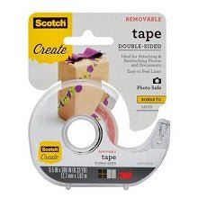 Scotch Create Double Sided Removable Tape .5x300 inch 