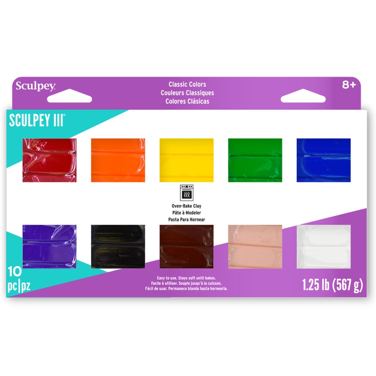 Sculpey III Set, 10-Colors, 1oz., Multi-Pak Basics - merriartist.com