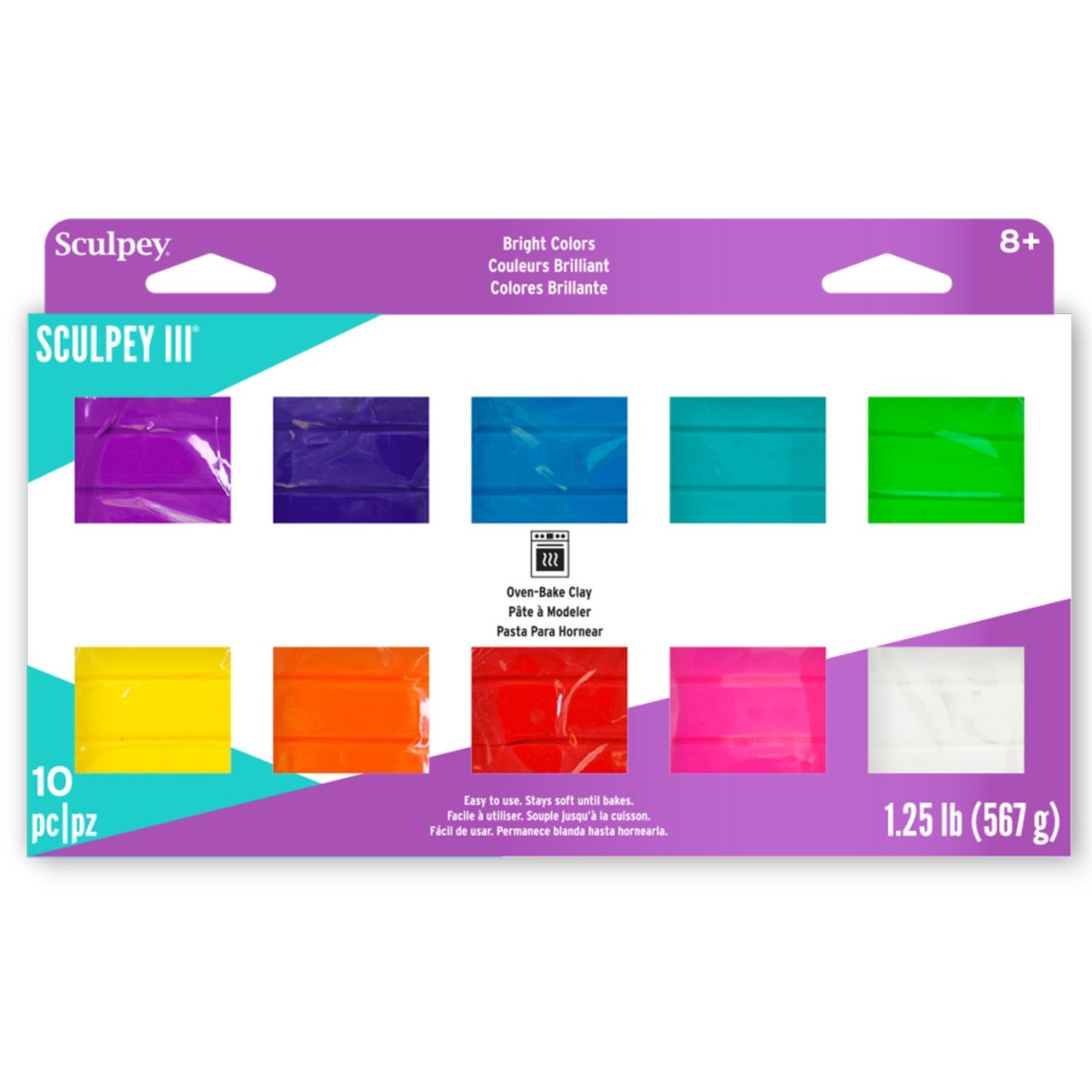 Sculpey III Set, 10-Colors, 1oz., Multi-Pak Brights - merriartist.com