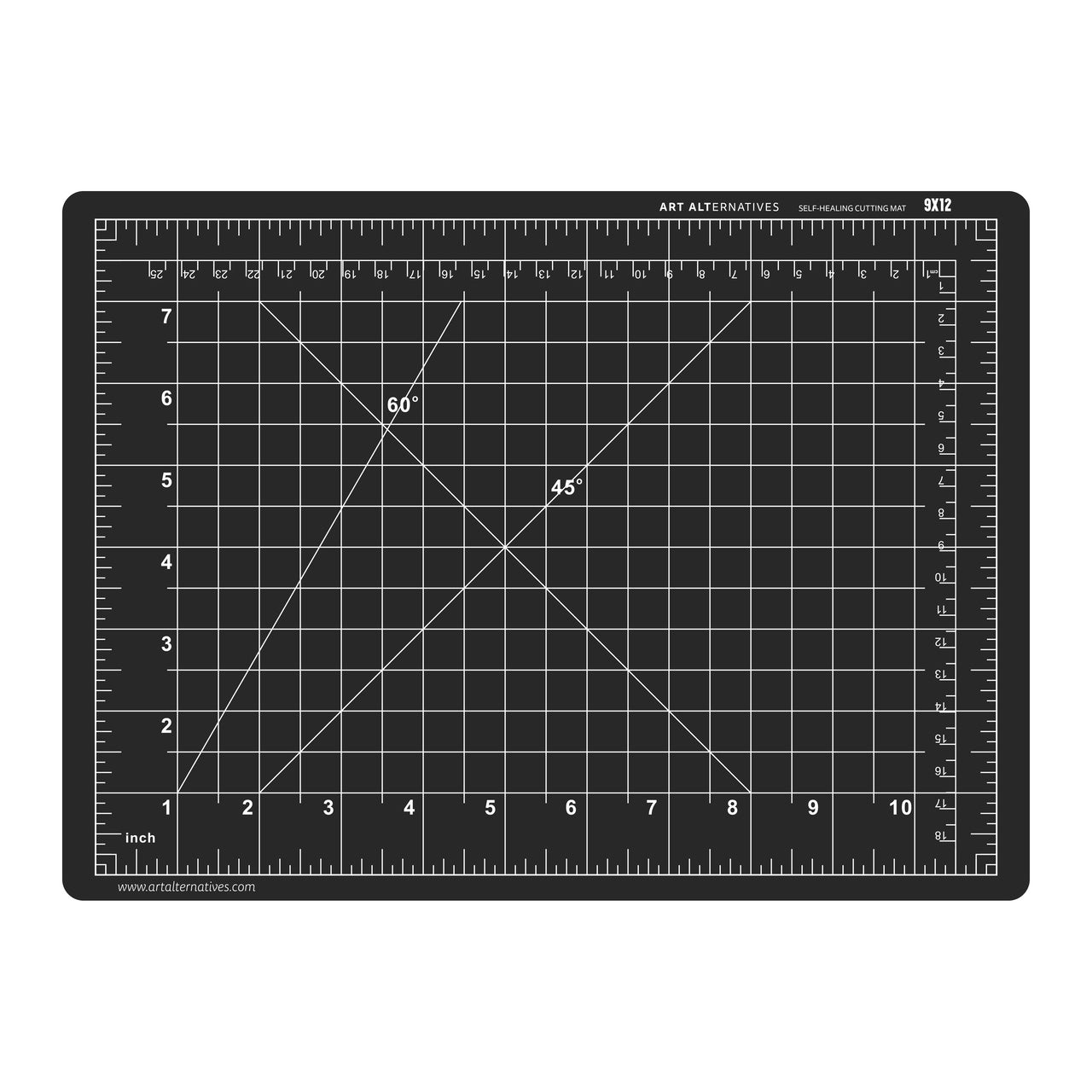 Self-Healing Cutting Mat - Double Sided - Green/Black 9X12 - merriartist.com