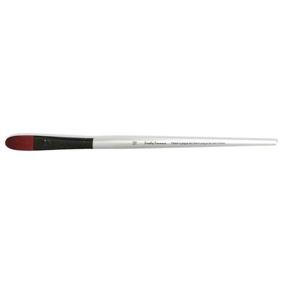 Simply Simmons Extra-Firm Synthetic Long Handle Filbert 10 - merriartist.com