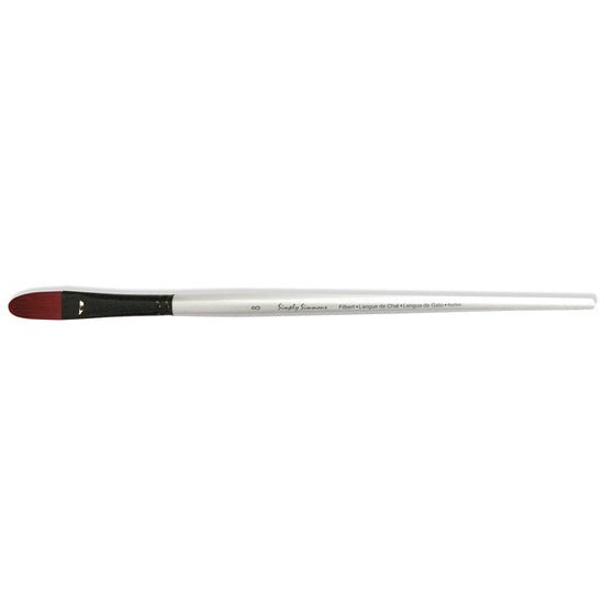 Simply Simmons Extra-Firm Synthetic Long Handle Filbert 8 - merriartist.com