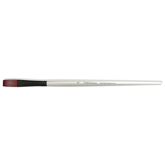 Simply Simmons Extra-Firm Synthetic Long Handle Flat 8 - merriartist.com