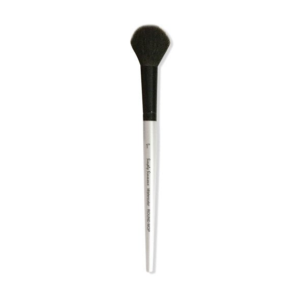 Simply Simmons Short Handle Brush, Black Goat Hair, Round Mop, 1 - The Merri Artist - merriartist.com