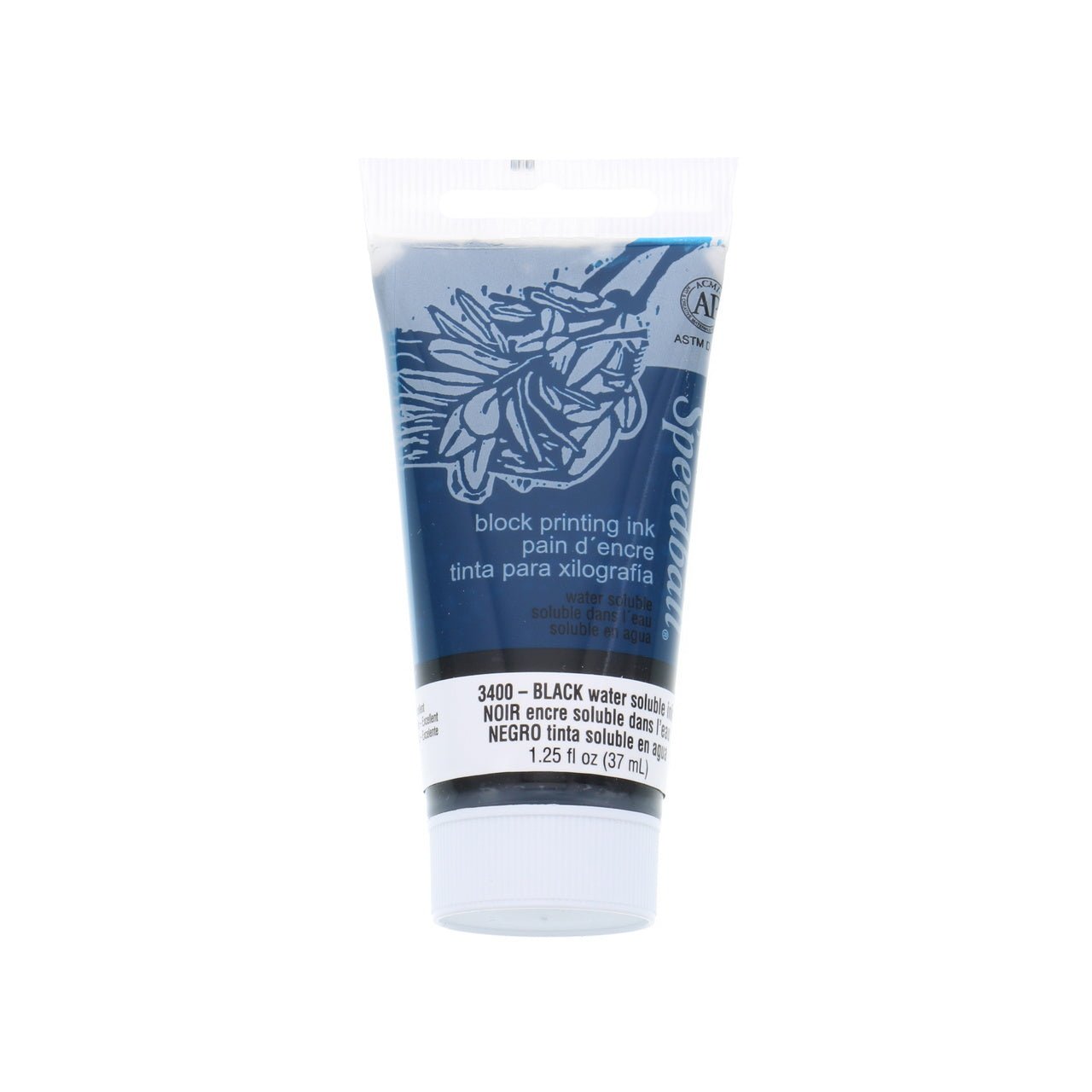 Speedball Block Printing Ink - Water Based 1.25 fl oz (37cc) Black - merriartist.com
