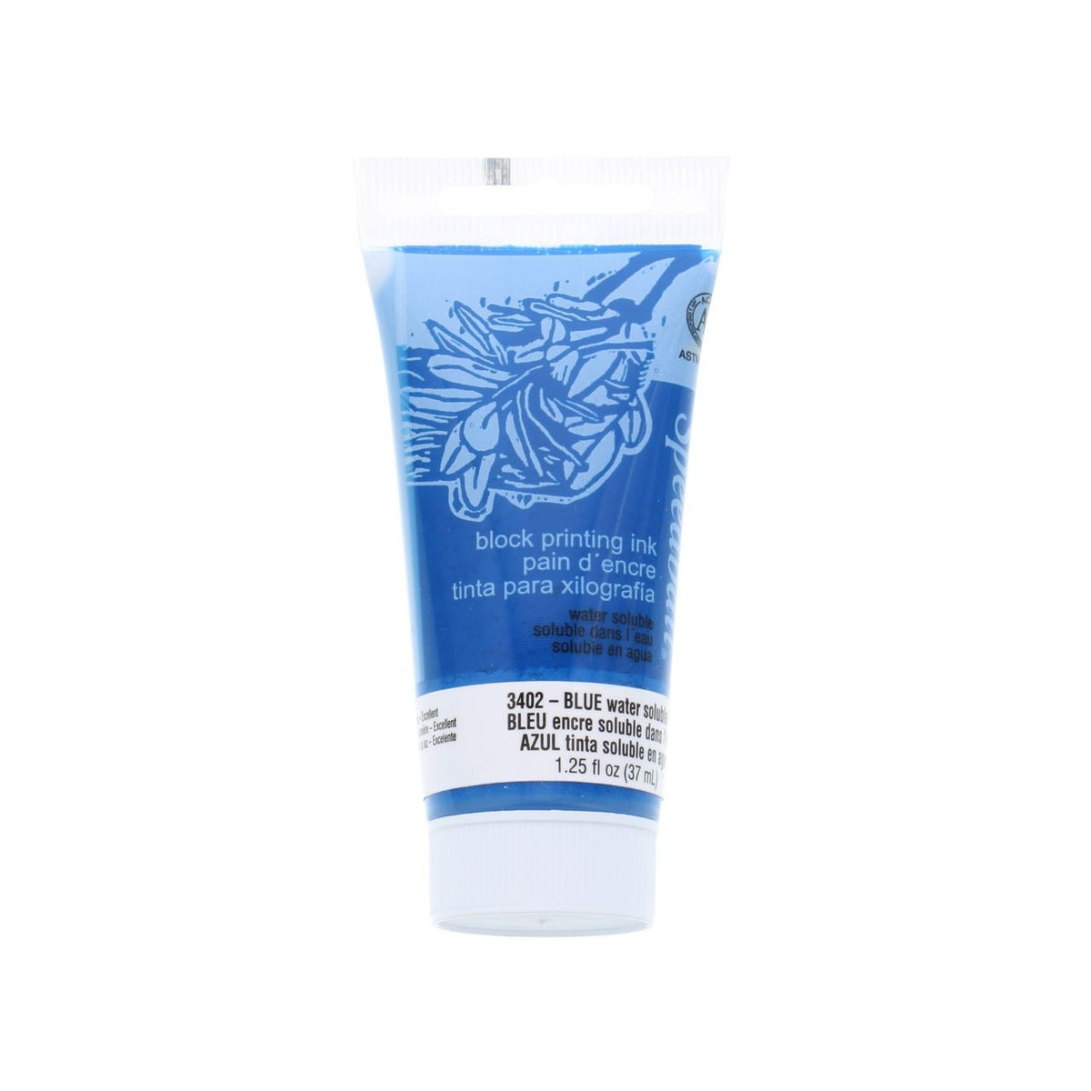 Speedball Block Printing Ink - Water Based 1.25 fl oz (37cc) Blue - merriartist.com