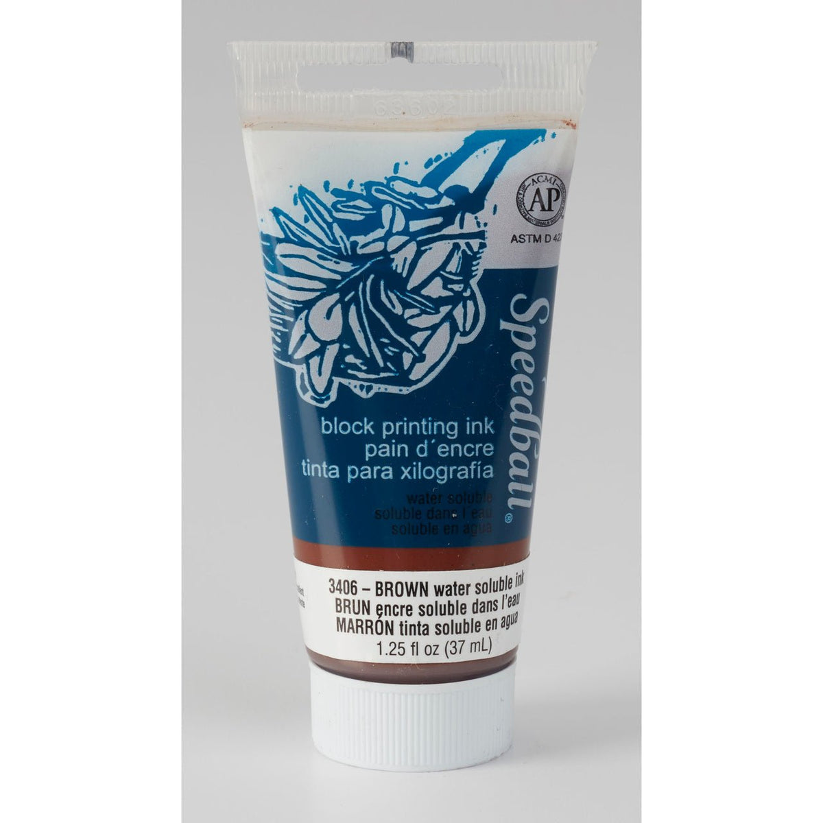 Speedball Block Printing Ink - Water Based 1.25 fl oz (37cc) Brown - merriartist.com
