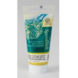 Speedball Block Printing Ink - Water Based 1.25 fl oz (37cc) Process Yellow - merriartist.com
