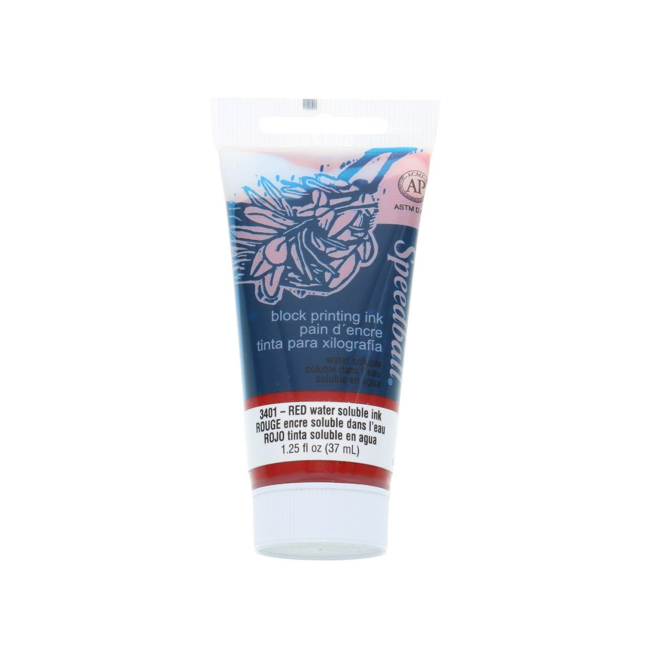 Speedball Block Printing Ink - Water Based 1.25 fl oz (37cc) Red - merriartist.com