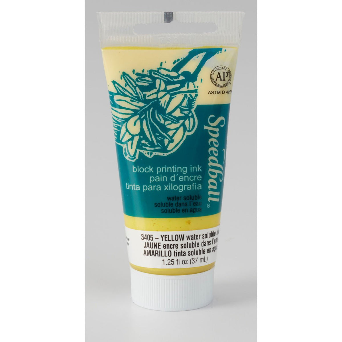 Speedball Block Printing Ink - Water Based 1.25 fl oz (37cc) Yellow - merriartist.com